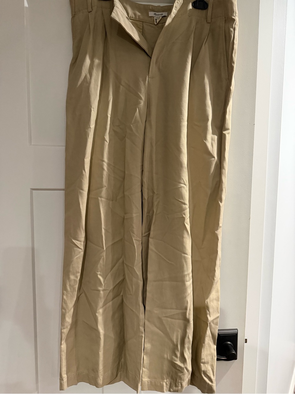 Madewell Pleated Harlow Pant in Khaki
